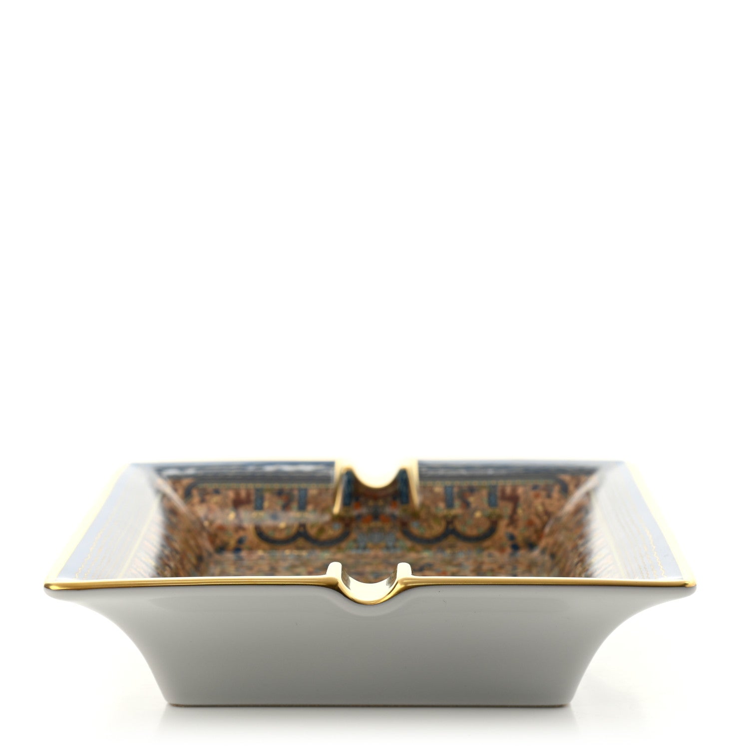 Hermes Porcelain Les Jardins D'Armenie Ashtray 4 of 8