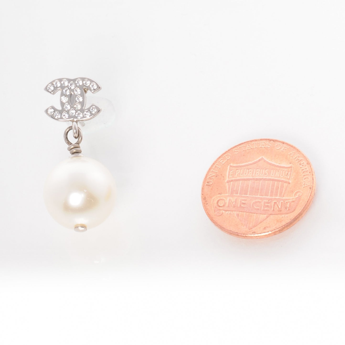 Swarovski Crystal CC Pearl Dangle Earrings
