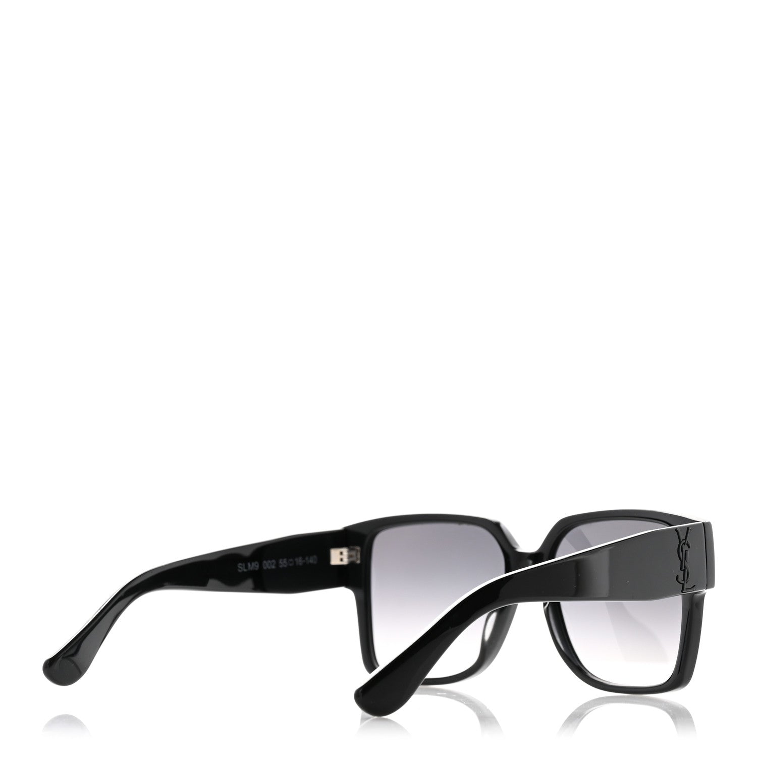 Saint Laurent Acetate Flat Top Sunglasses SL M9 002 Black 4 of 10