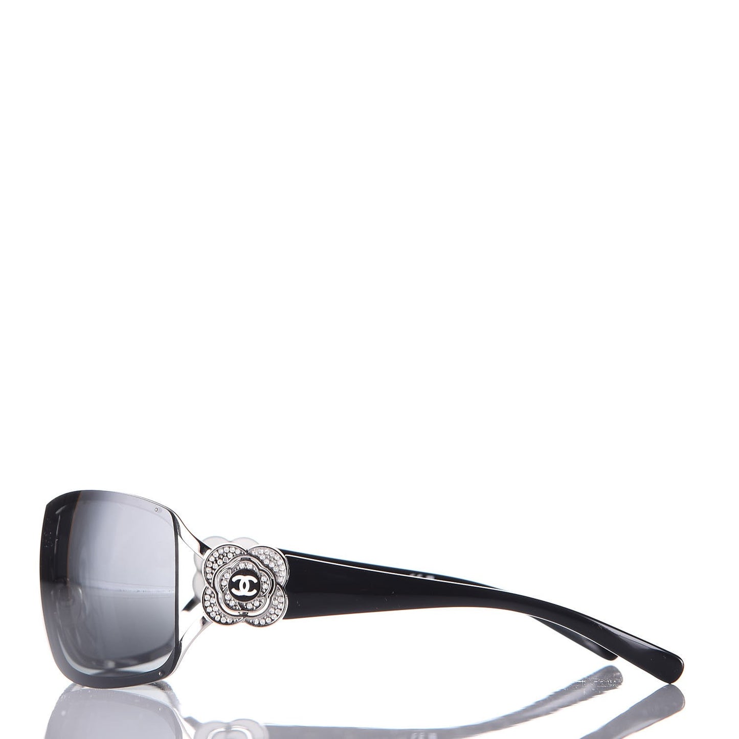 Swarovski Crystal Camellia CC Sunglasses 4164-B Black