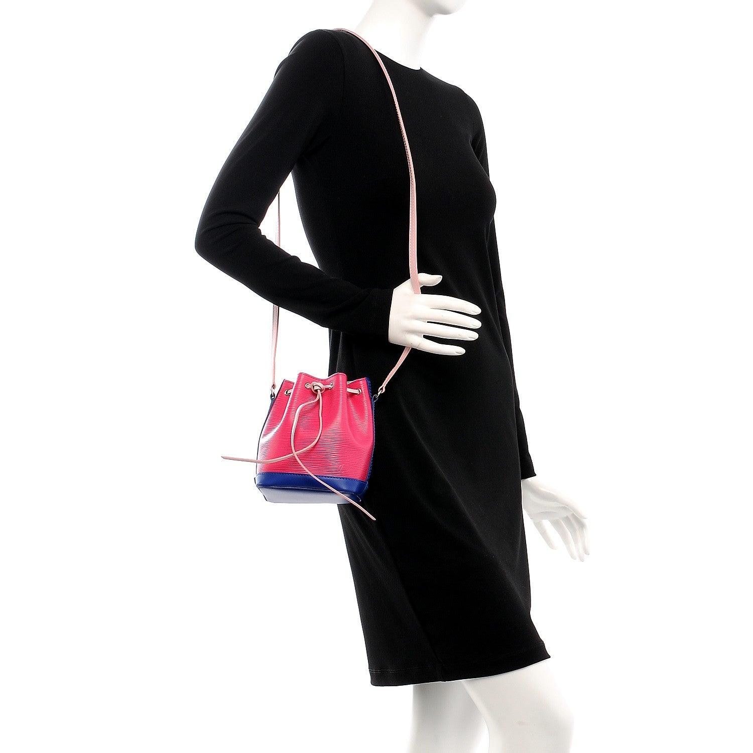 Louis Vuitton Epi Nano Noe Hot Pink Blue 2 of 7