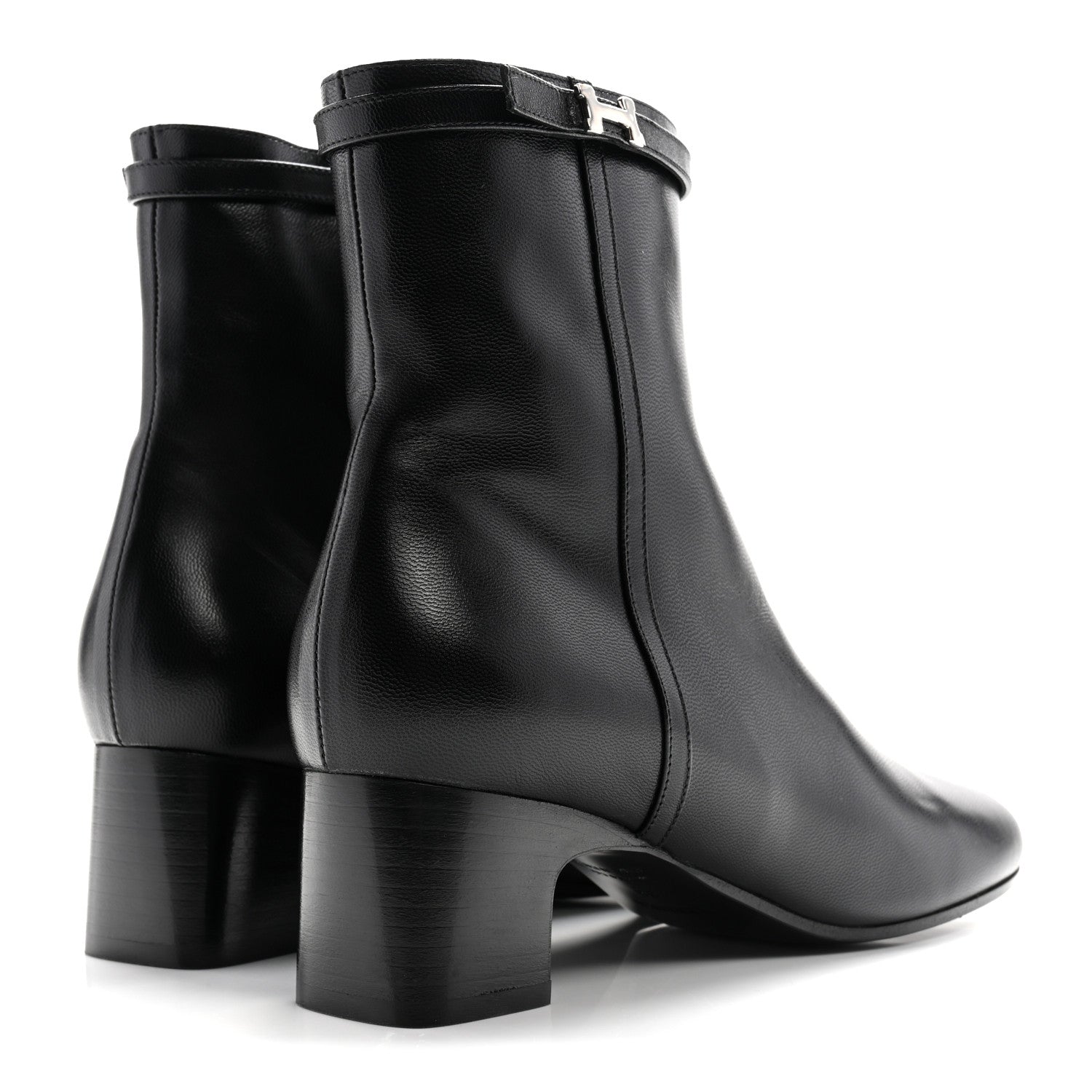 Hermes Calfskin Imperial 50 Ankle Boots 39 Black 5 of 10