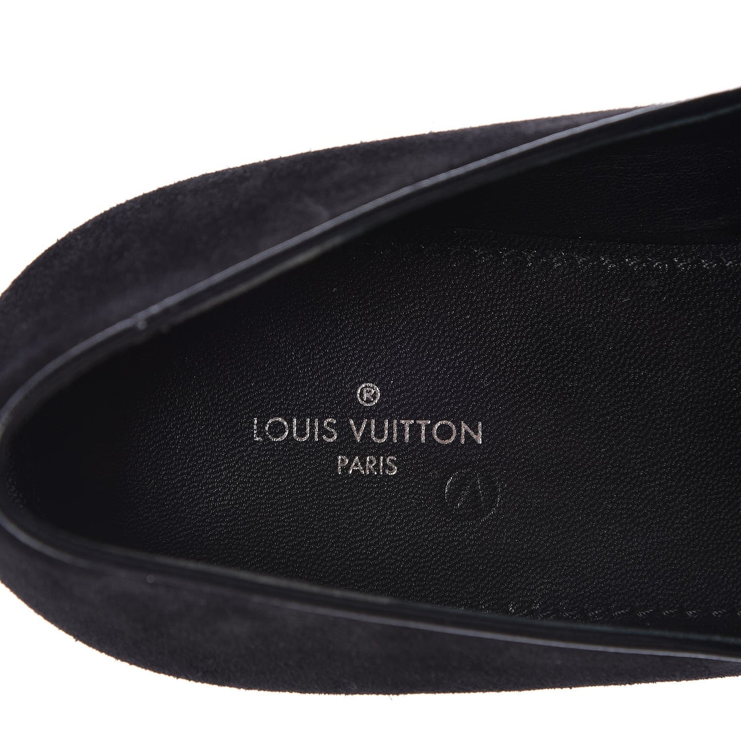 Suede Schoolgirl Flat Slippers 39 Black