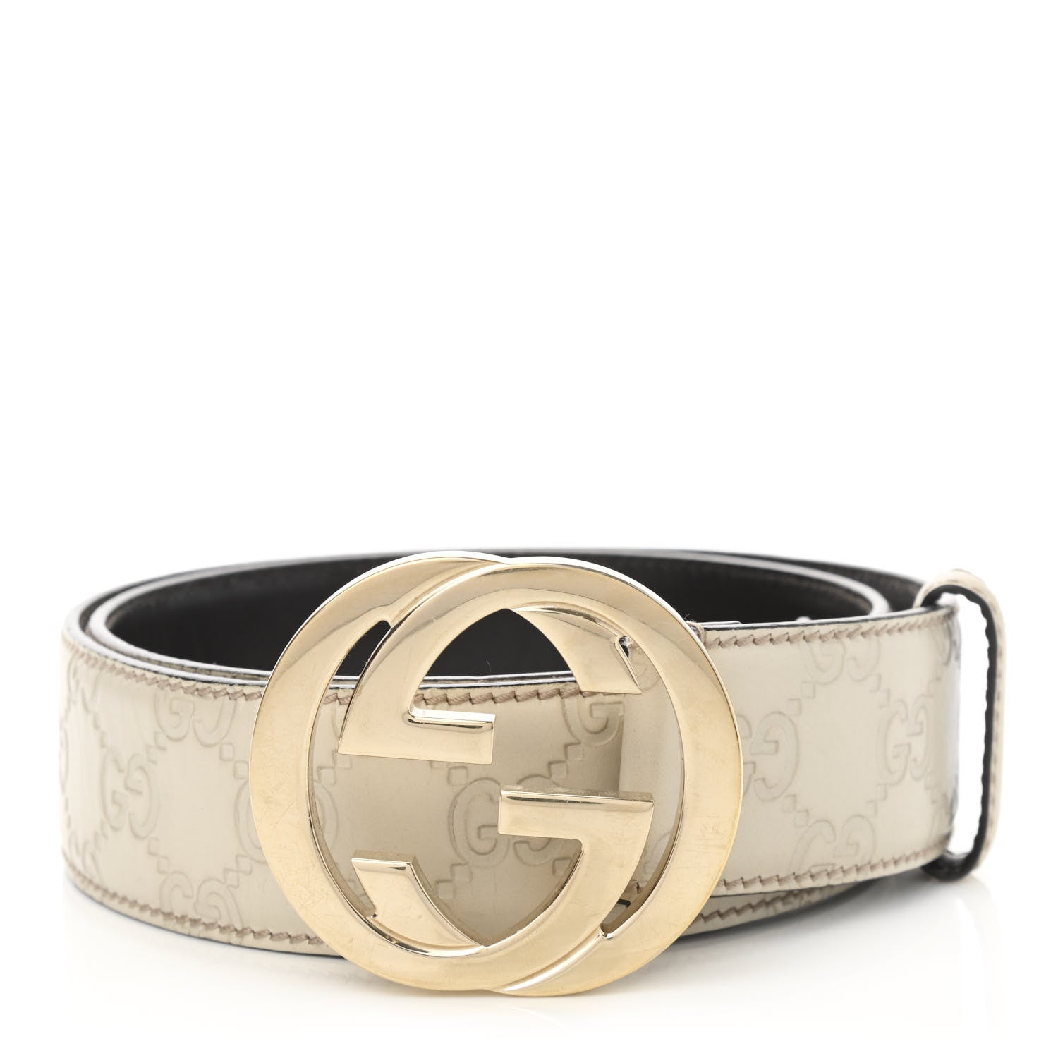 Gucci Guccissima Interlocking G 40mm Belt 85 34 Off White 1 of 6