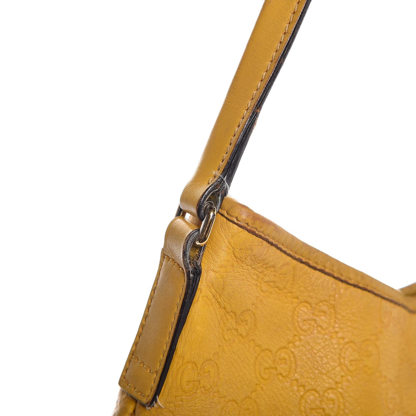 Guccissima Medium New Britt Hobo Yellow