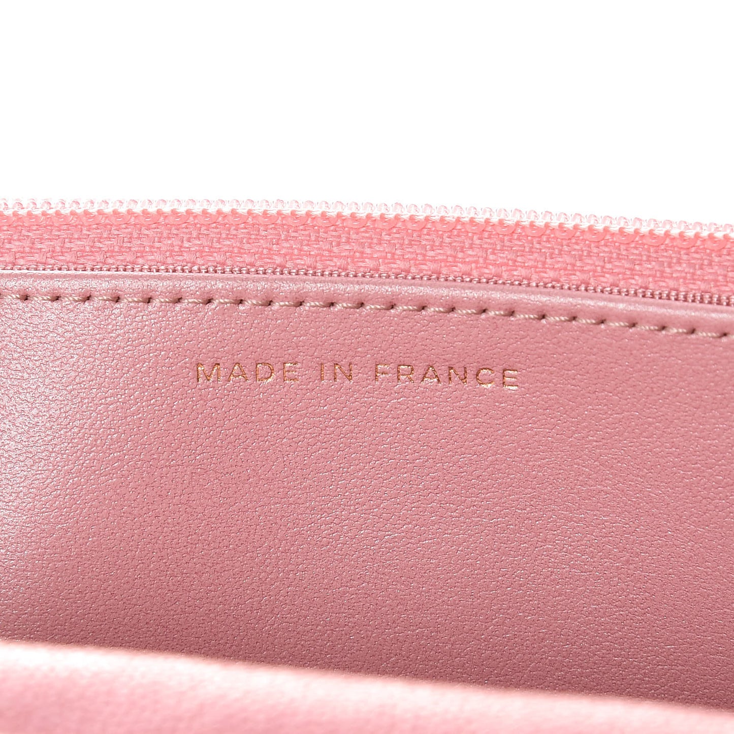 Iridescent Caviar Quilted Wallet on Chain WOC Rose Pink