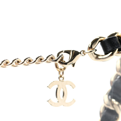 Chanel Lambskin Pearl Resin CC Choker Gold Black 5 of 7