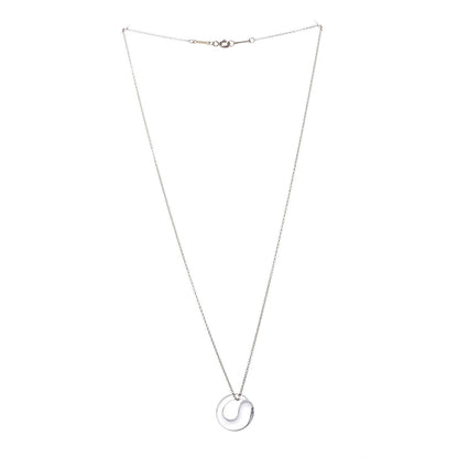 Tiffany 18K Yellow Gold Quartz Elsa Peretti Eternal Circle Pendant Necklace 3 of 6