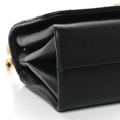 Chanel Calfskin Quilted Pearl Jewel Chain Flap Black 8 of 9