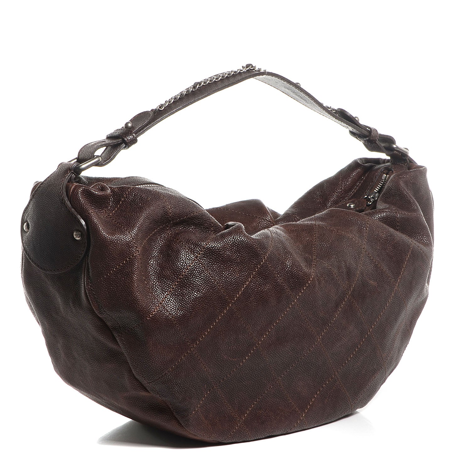Chanel Caviar Outdoor Ligne Large Hobo Brown 3 of 7
