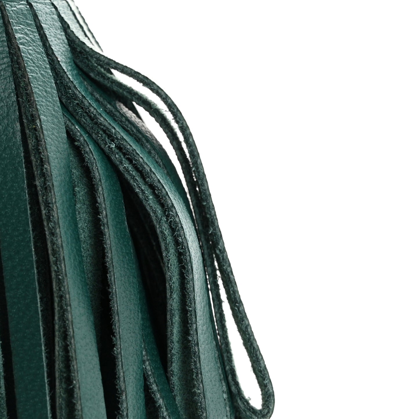 Lambskin Carmen Tassel Key Holder Malachite