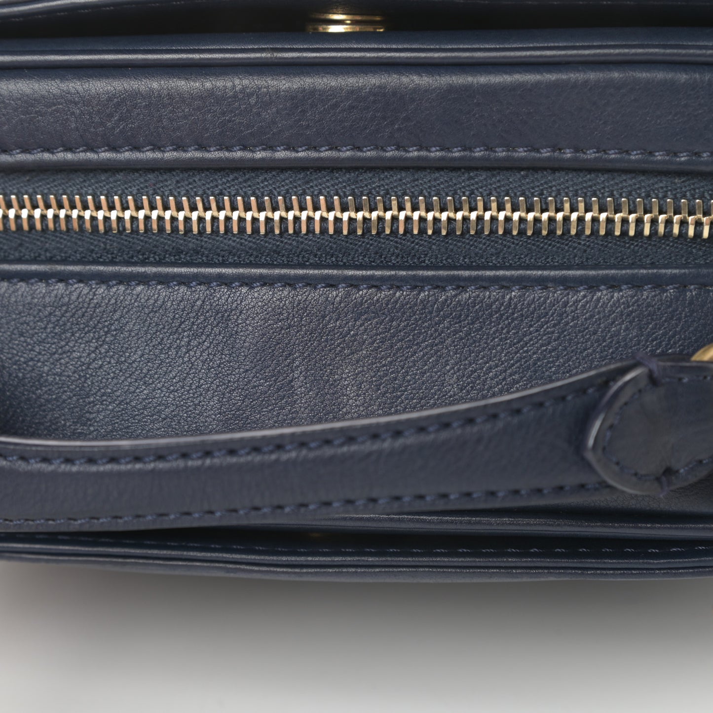 Calfskin Quilted CC Small Vanity Case Navy