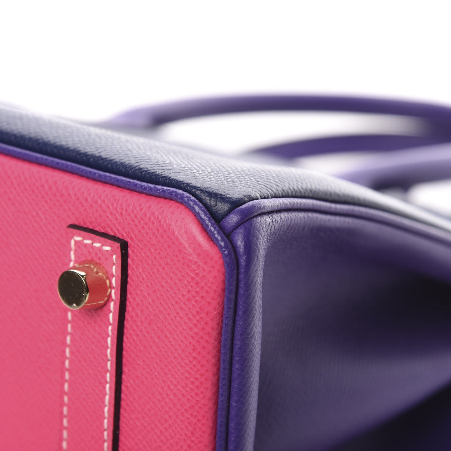 Epsom Horseshoe Birkin 30 Blue Encre Ultraviolet Rose Tyrien