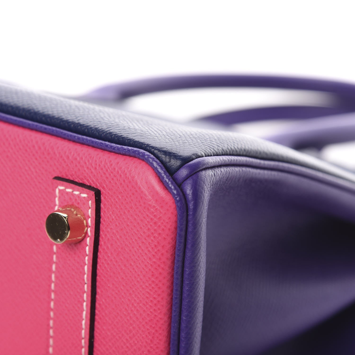 Hermes Epsom Horseshoe Birkin 30 Blue Encre Ultraviolet Rose Tyrien 33 of 35