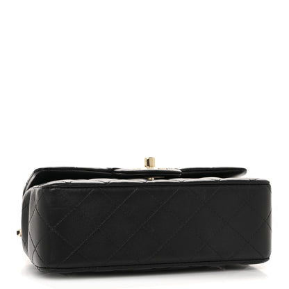 Chanel Lambskin Quilted Mini Top Handle Rectangular Flap Black 4 of 12