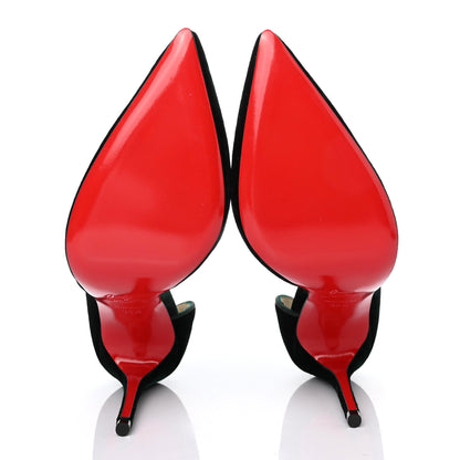 Christian Louboutin Velluto Stamp Iriza 100 Pumps 36.5 Verde 4 of 4