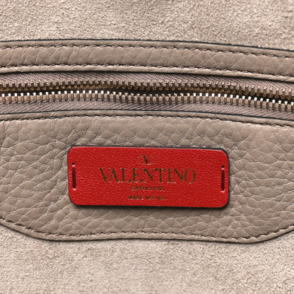 Valentino Garavani Grained Calfskin Rockstud Shoulder Tote Clay 6 of 9