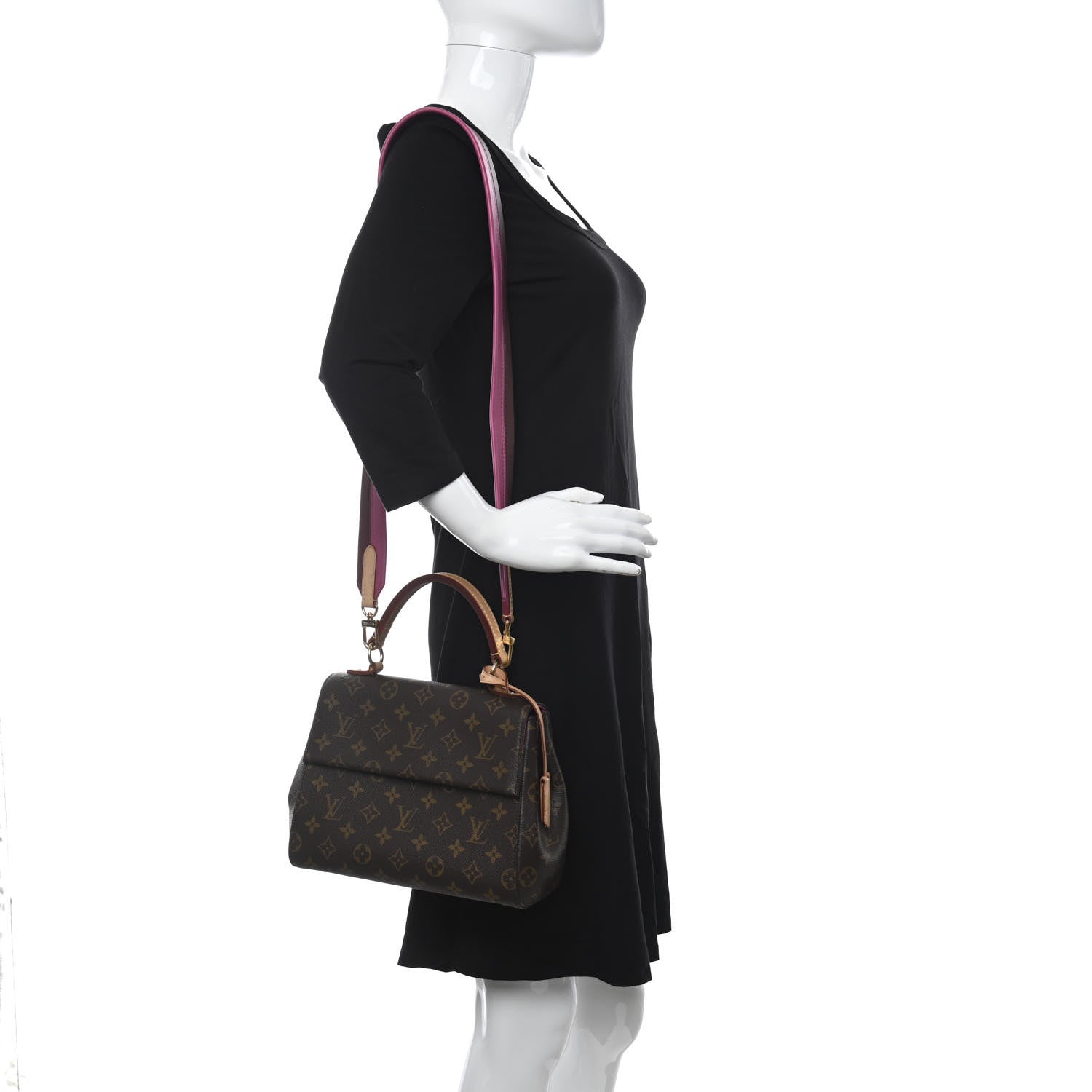 Louis Vuitton Monogram Cluny BB Bordeaux Fuchsia 2 of 11