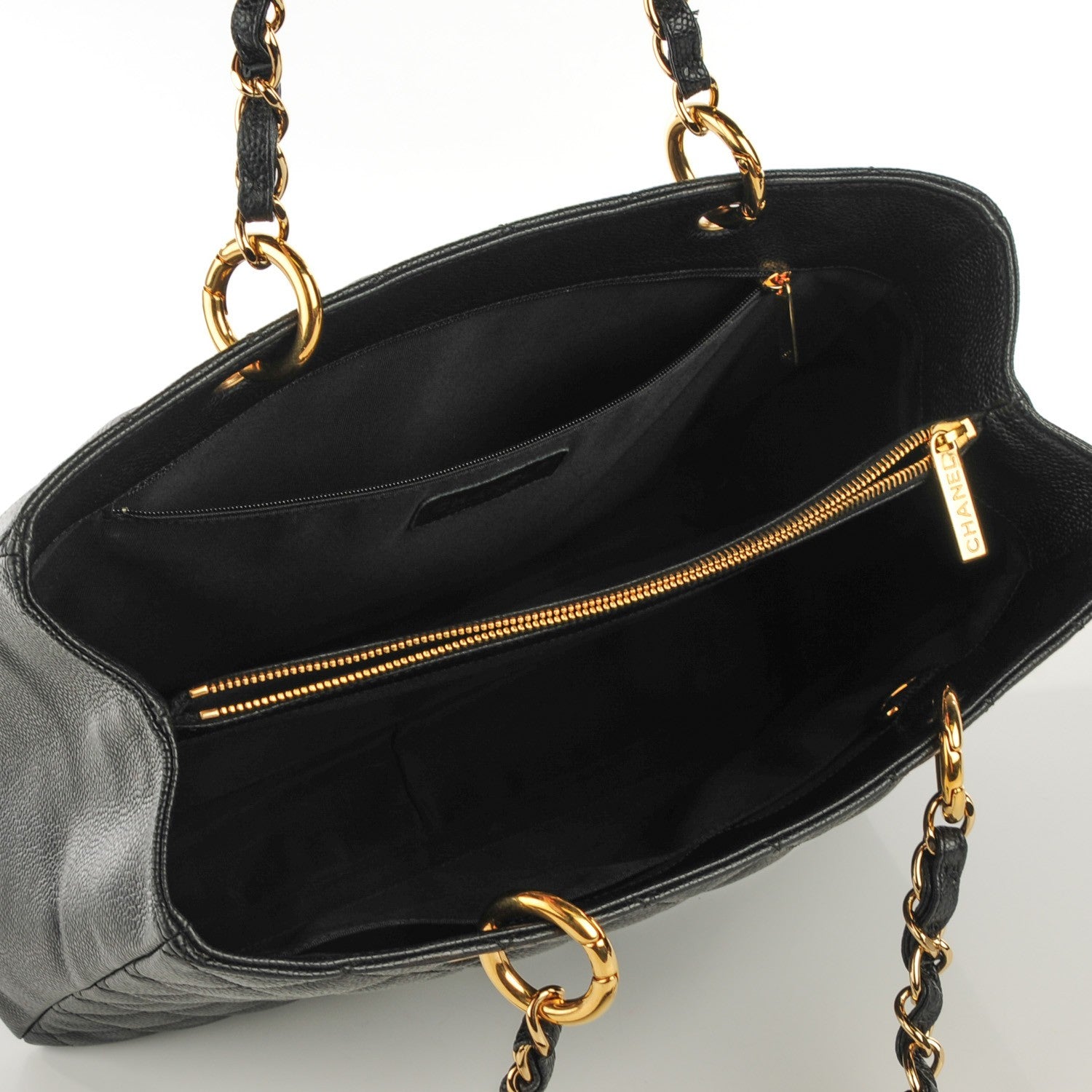 Chanel Caviar Quilted Grand Shopping Tote GST Black 5 of 8