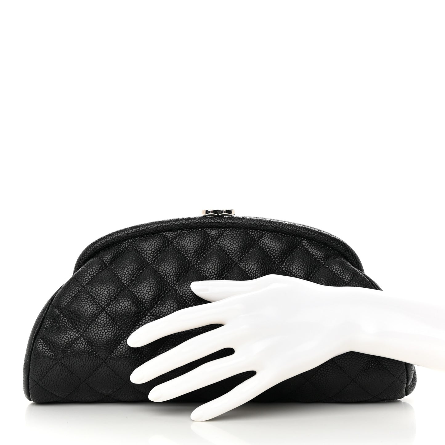 Caviar Quilted Timeless Clutch Black