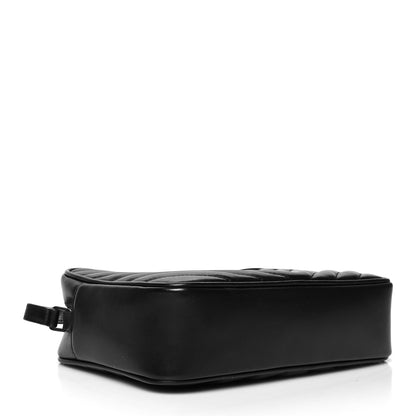Saint Laurent Calfskin Matelasse Monogram Lou Camera Bag Black 3 of 9
