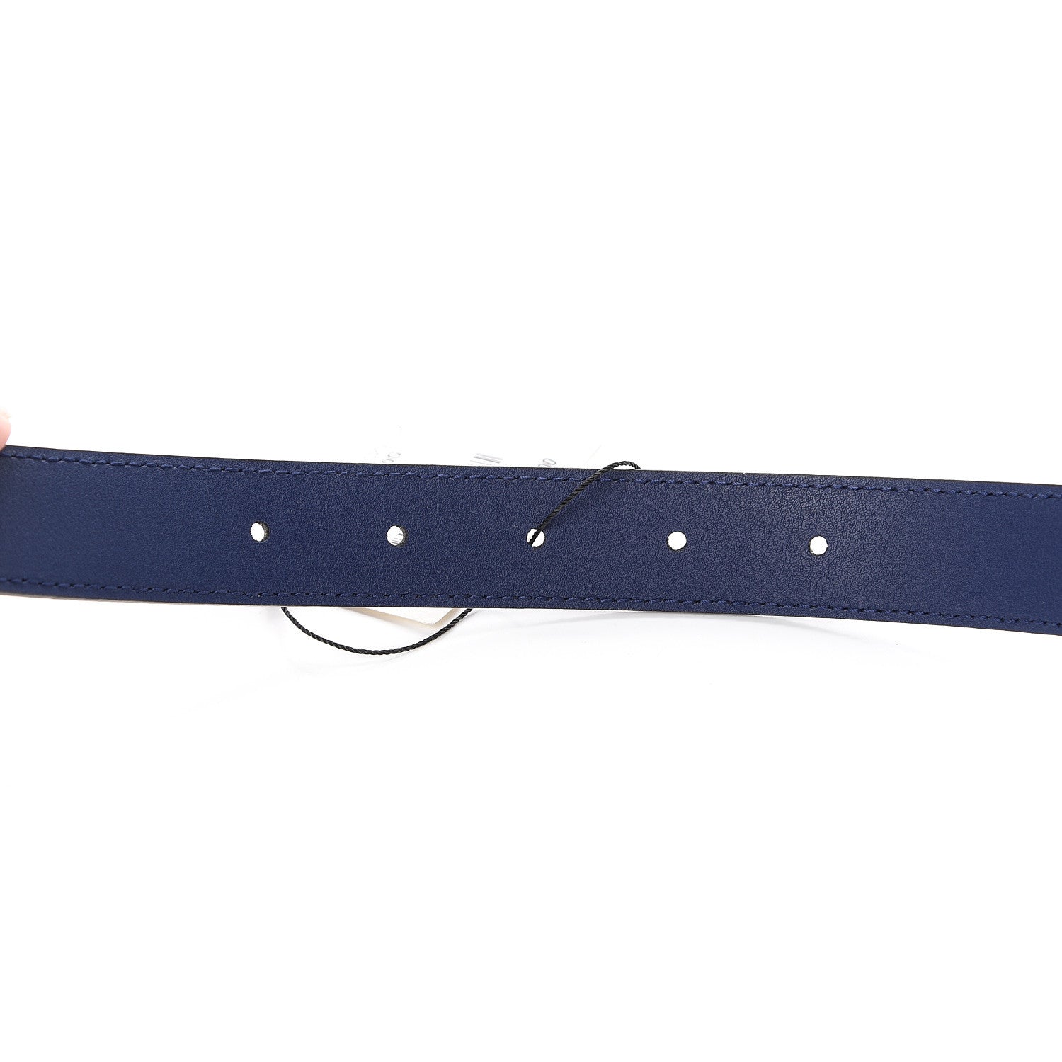 Gucci Suede Icaro G Cube 25mm Belt 85 34 Dark Navy 5 of 6