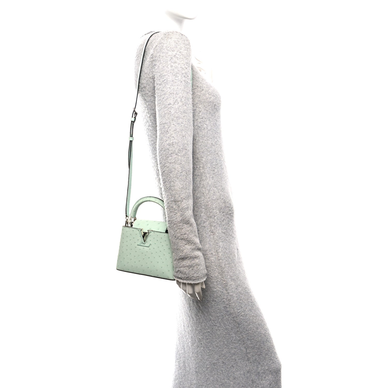 Louis Vuitton Ostrich Capucines Mini Vert Celadon 2 of 10