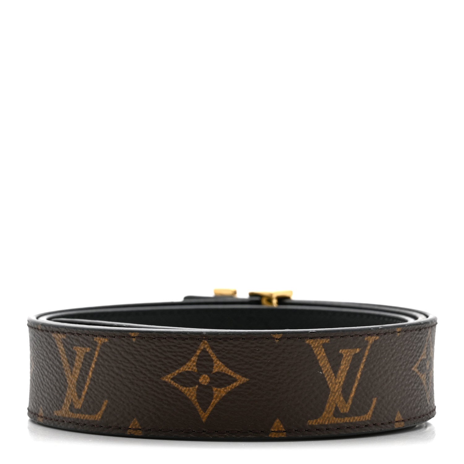 Louis Vuitton Calfskin Monogram 30mm LV Initiales Reversible Belt 85 34 Black 3 of 6