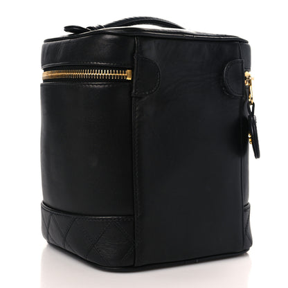 Chanel Lambskin Vanity Cosmetic Bag Black 3 of 10
