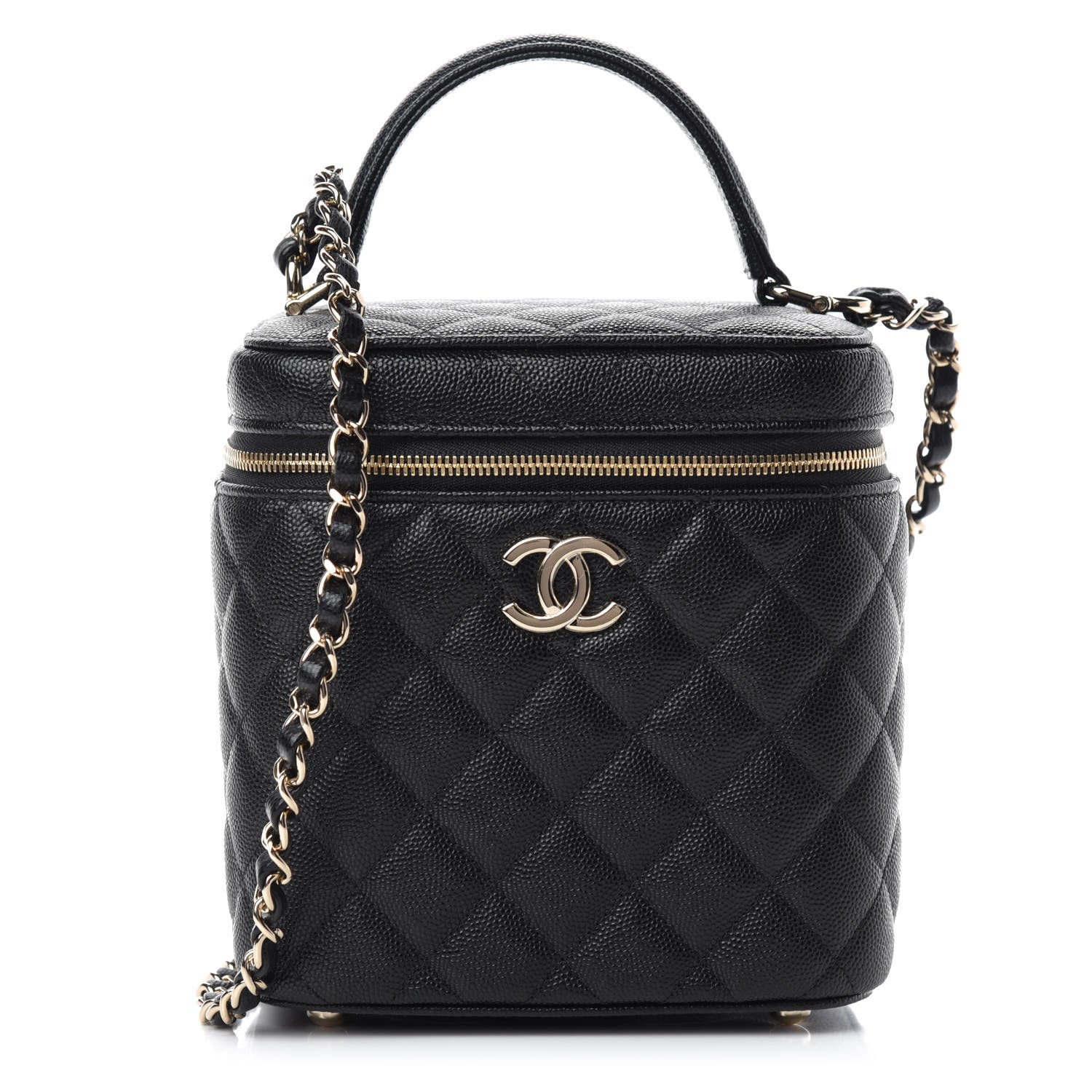 Chanel Caviar Quilted Small Vanity Case With Chain Black 1 of 10