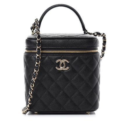 Chanel Caviar Quilted Small Vanity Case With Chain Black 1 of 10
