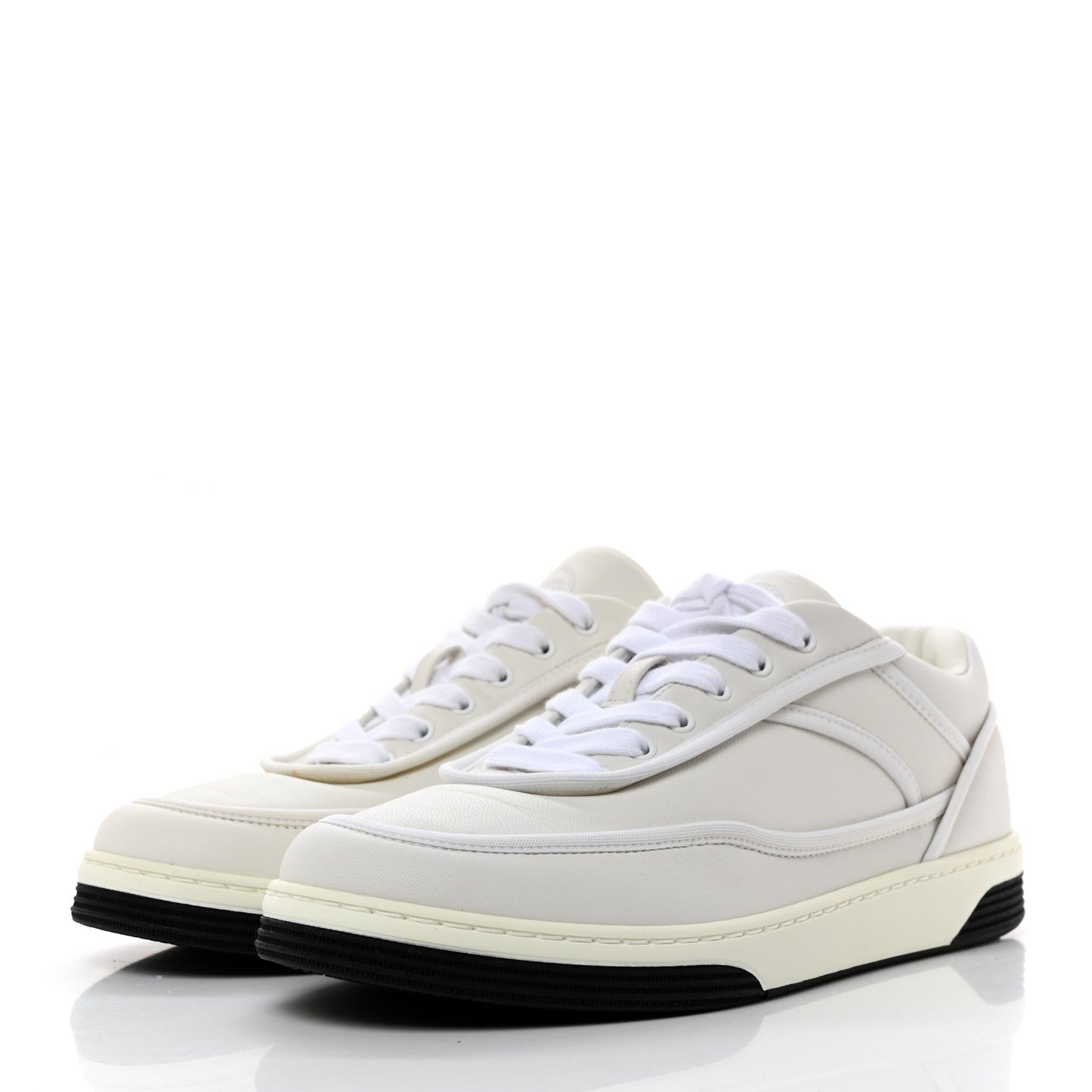 Fabric Womens Logo Sneakers 36.5 White