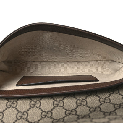 Gucci GG Supreme Monogram Textured Dollar Calfskin Web Mini Ophidia Envelope Shoulder Bag Beige Ebony 5 of 11