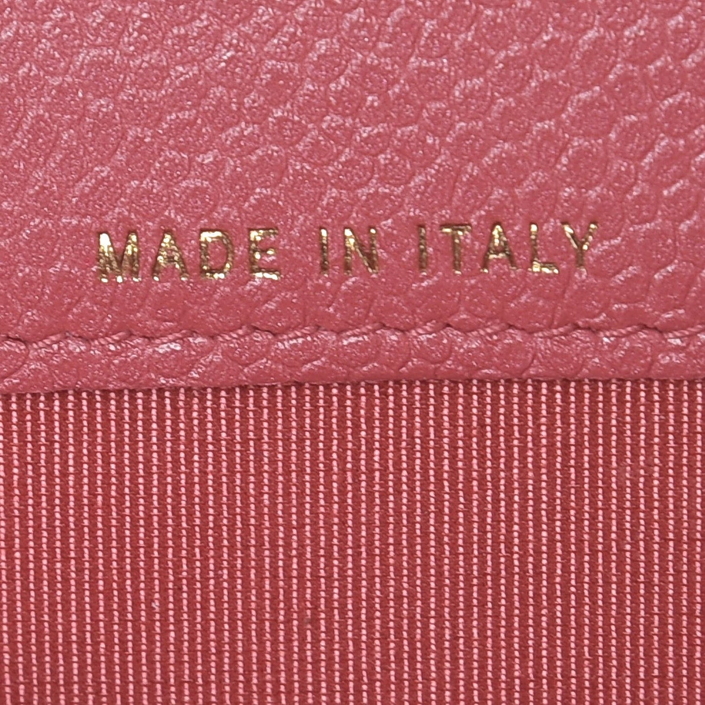 Caviar Quilted Flap Card Holder Pink