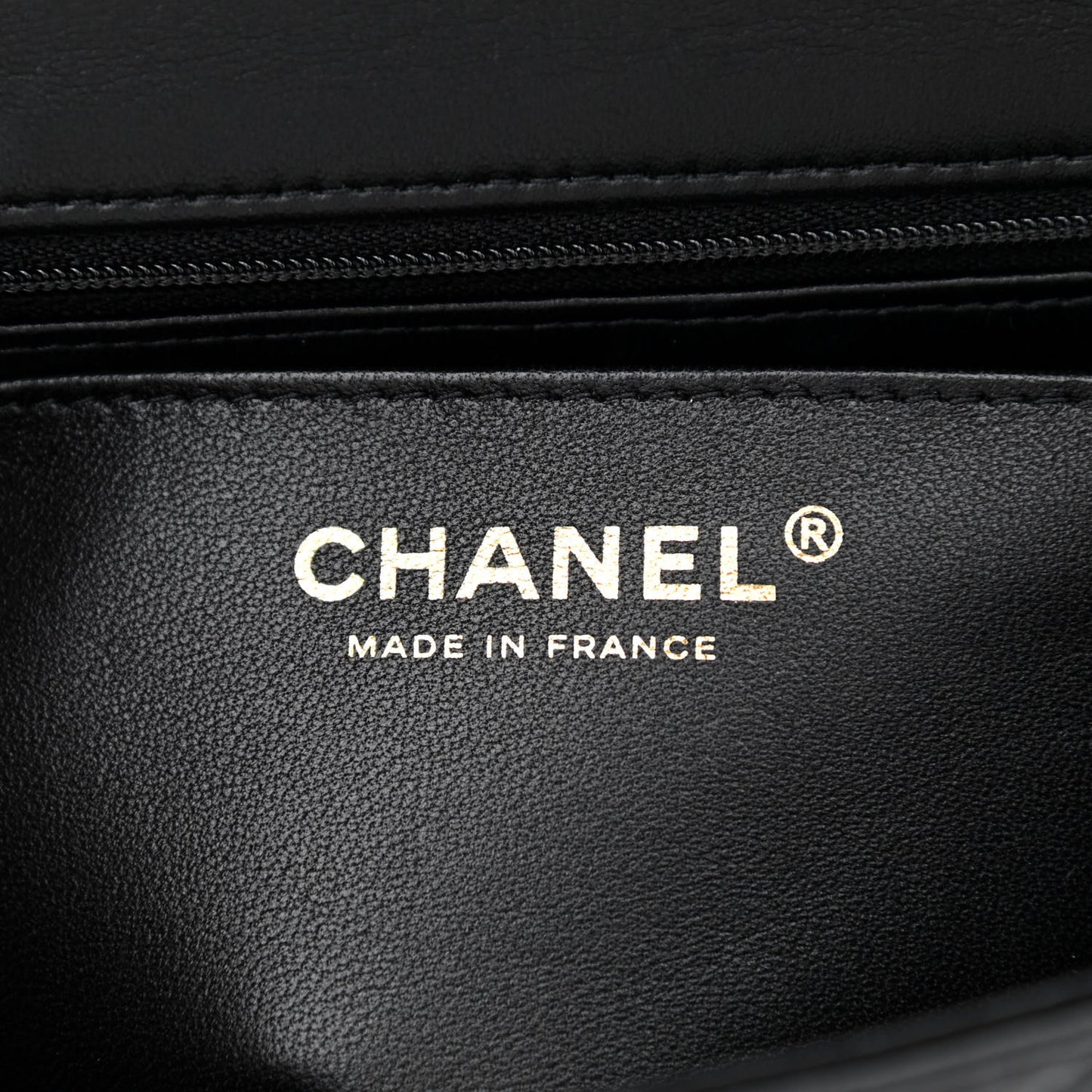 Lambskin Quilted Mini Top Handle Rectangular Flap Black