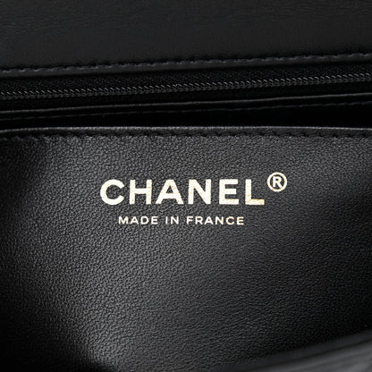 Chanel Lambskin Quilted Mini Top Handle Rectangular Flap Black 6 of 10