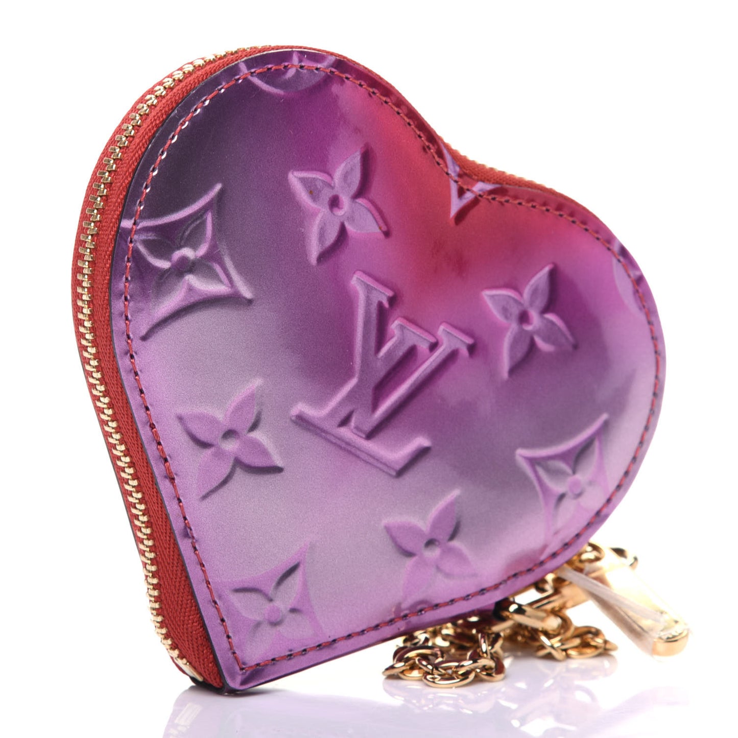 Vernis Heart Coin Purse Pink Red
