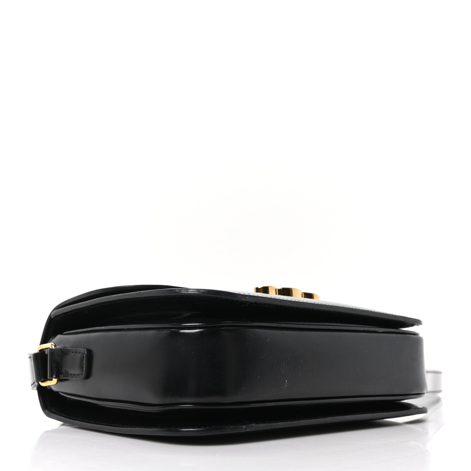 Celine Shiny Calfskin Medium Triomphe Black 4 of 10