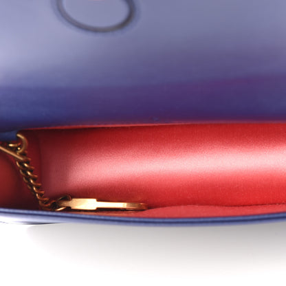 Gucci Velvet Matelasse GG Marmont Mini Bag Cobalt Blue 4 of 8