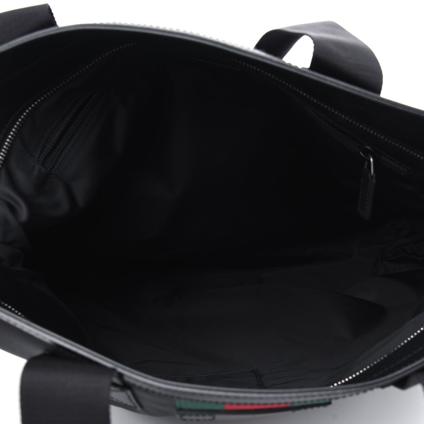 Techno Canvas Web Vertical Tote Black