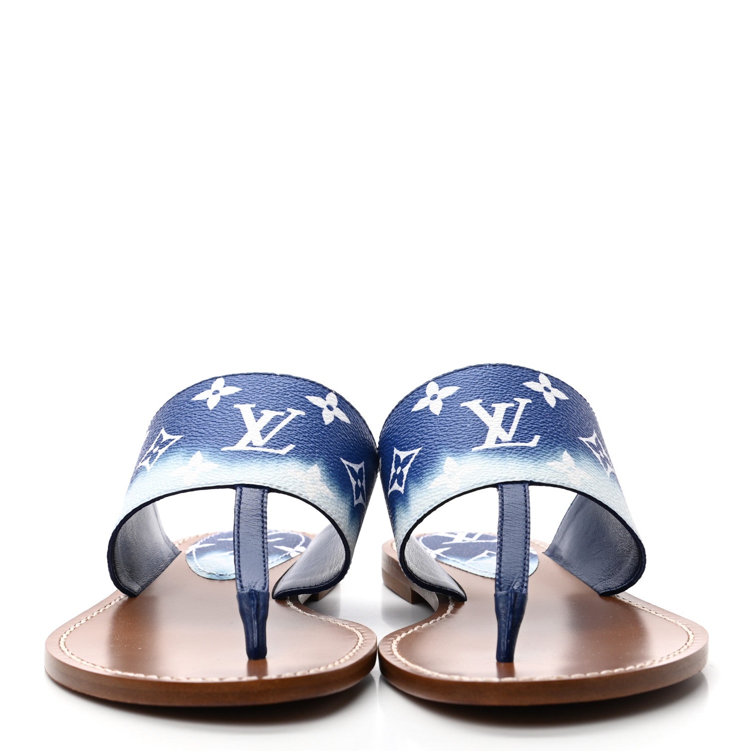 Louis Vuitton Monogram Escale Palma Sandals 38.5 Blue 2 of 8