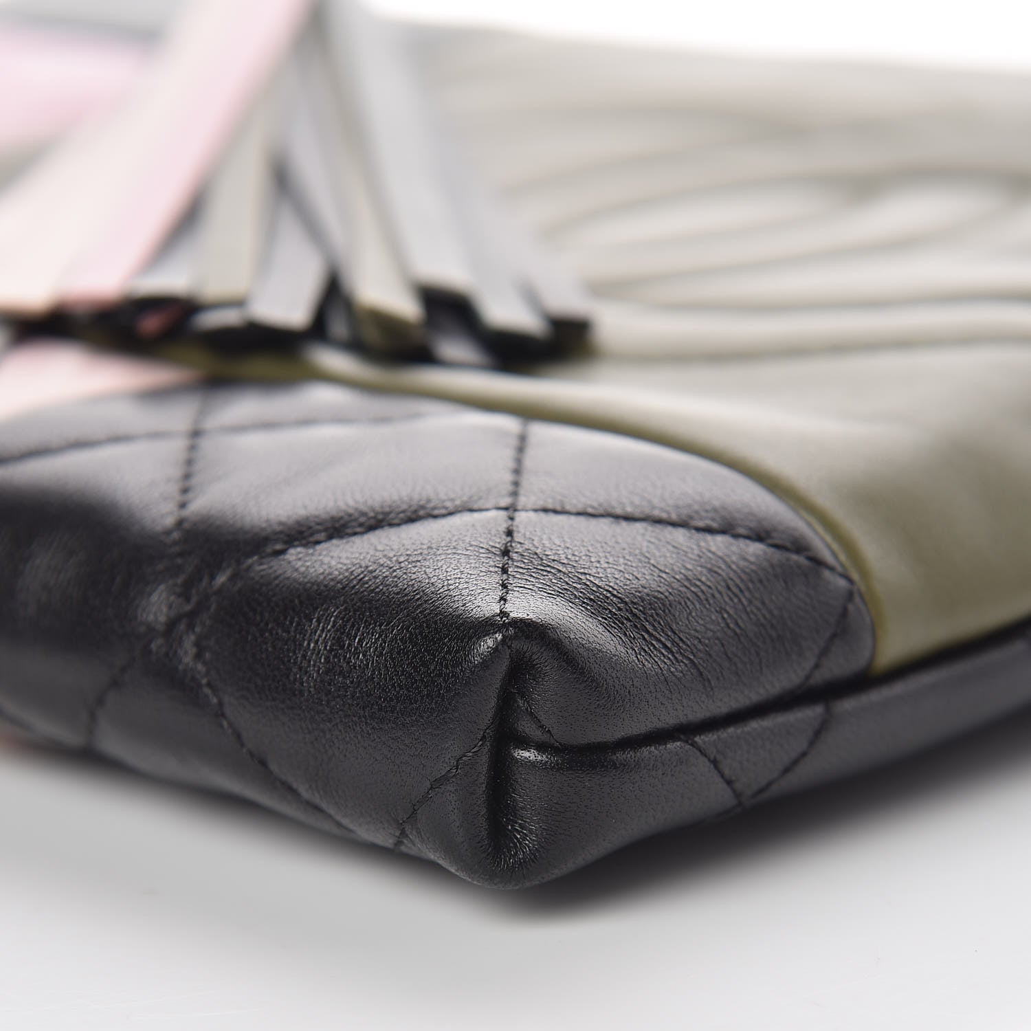 Chanel Lambskin Patchwork Medium Cosmetic Case Multicolor 10 of 11