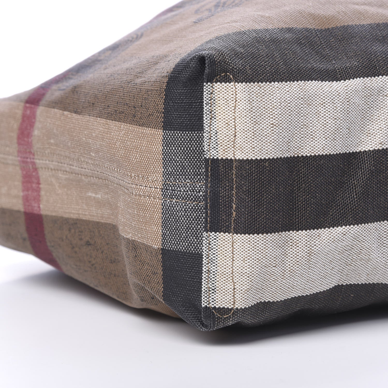 Burberry Coated Canvas Mega Check Medium Doodle Tote Black 9 of 9
