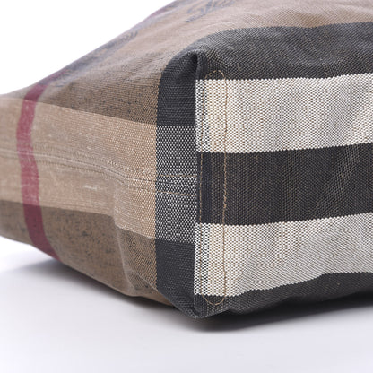Burberry Coated Canvas Mega Check Medium Doodle Tote Black 9 of 9