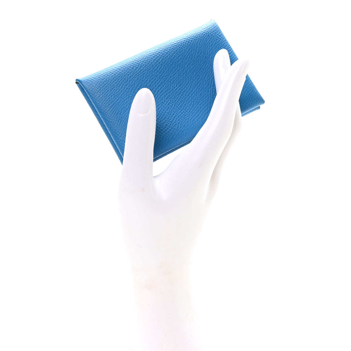 Hermes Epsom Calvi Card Case Bleu Zanzibar 2 of 8