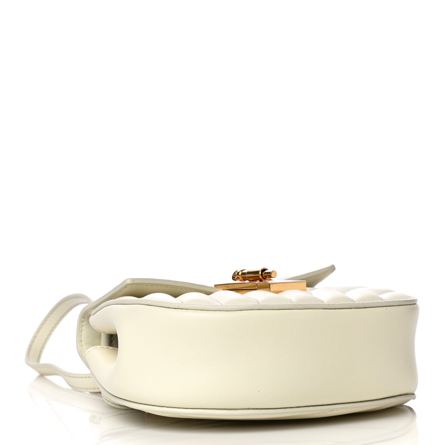 Chloe Calfskin Quilted Drew Bijou Shoulder Bag Natural White 4 of 22