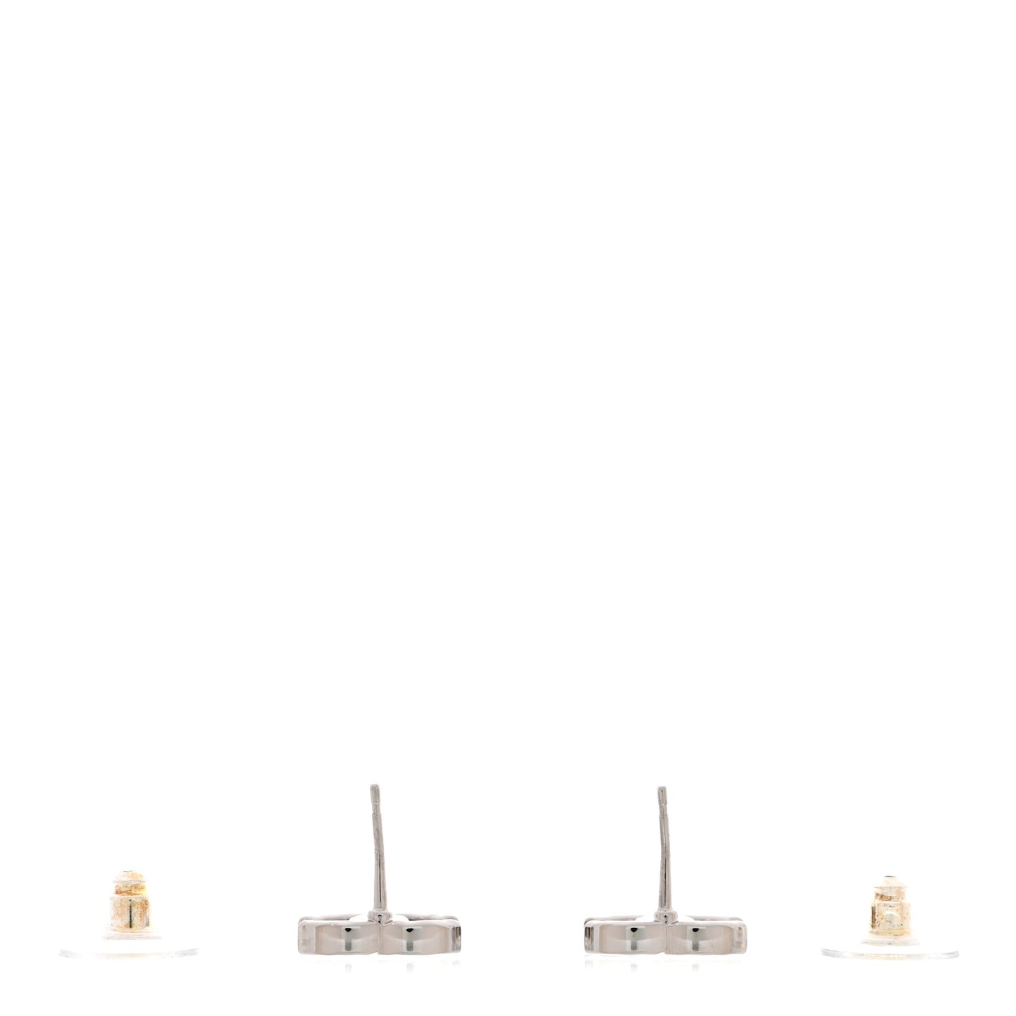 Metal CC Earrings Silver