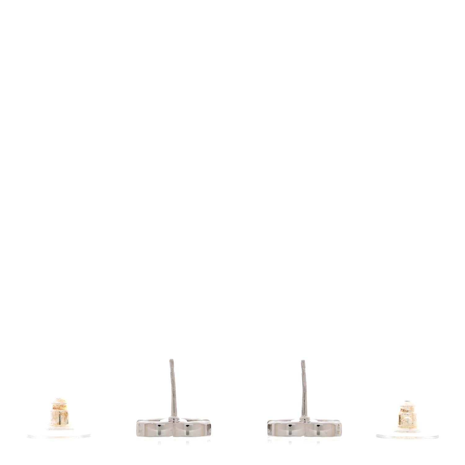 Chanel Metal CC Earrings Silver 3 of 5