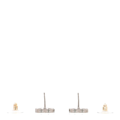 Chanel Metal CC Earrings Silver 3 of 5