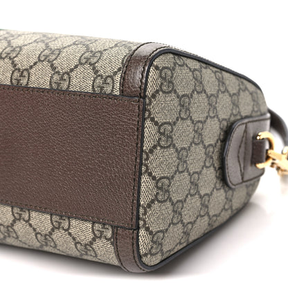 Gucci GG Supreme Monogram Web Medium Ophidia Boston Brown 10 of 10